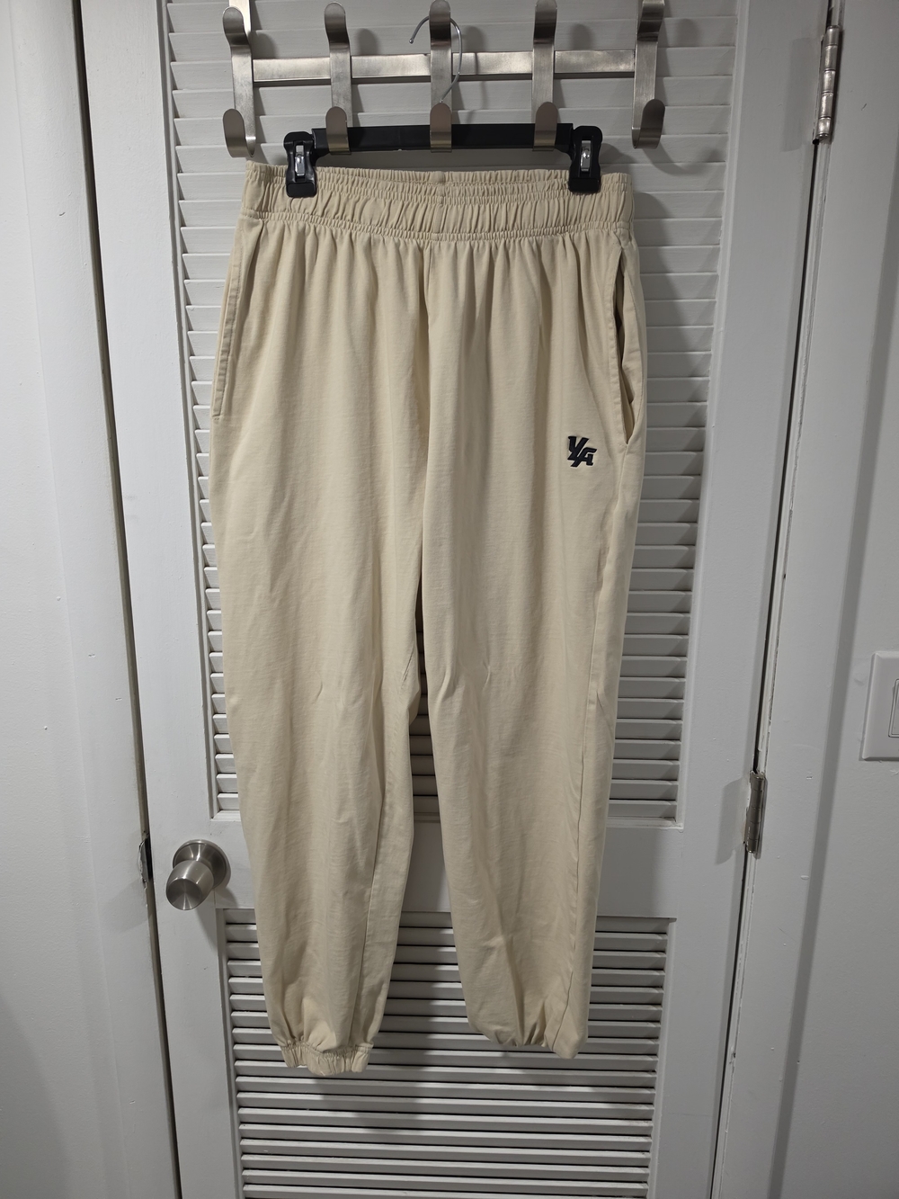 YoungLA Cream Joggers with Elastic Cuffs